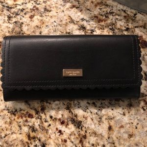 Black Scalloped Kate Spade wallet